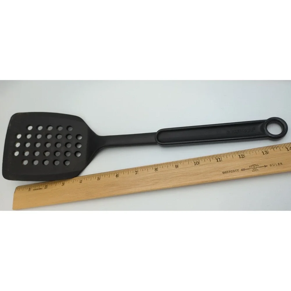 Vtg Farberware Black Nylon Spatula Flipper Heat Resistant‎ 400° F Made In USA